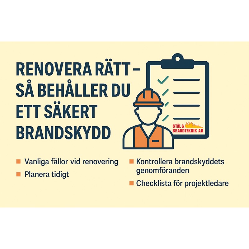 Brandsäkra renoveringar – undvik fällorna vid ombyggnation